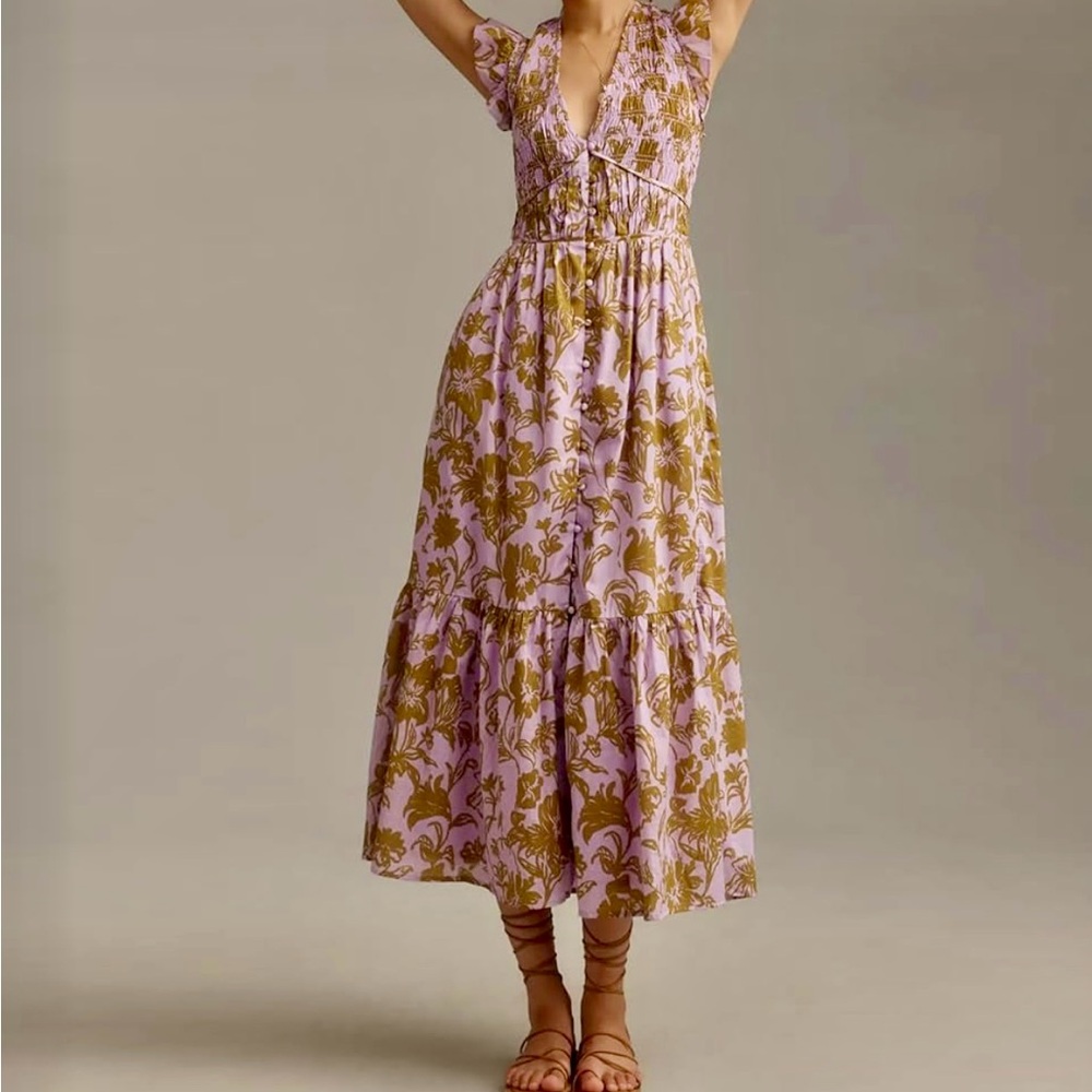 Anthropologie Peregrine Midi Dress